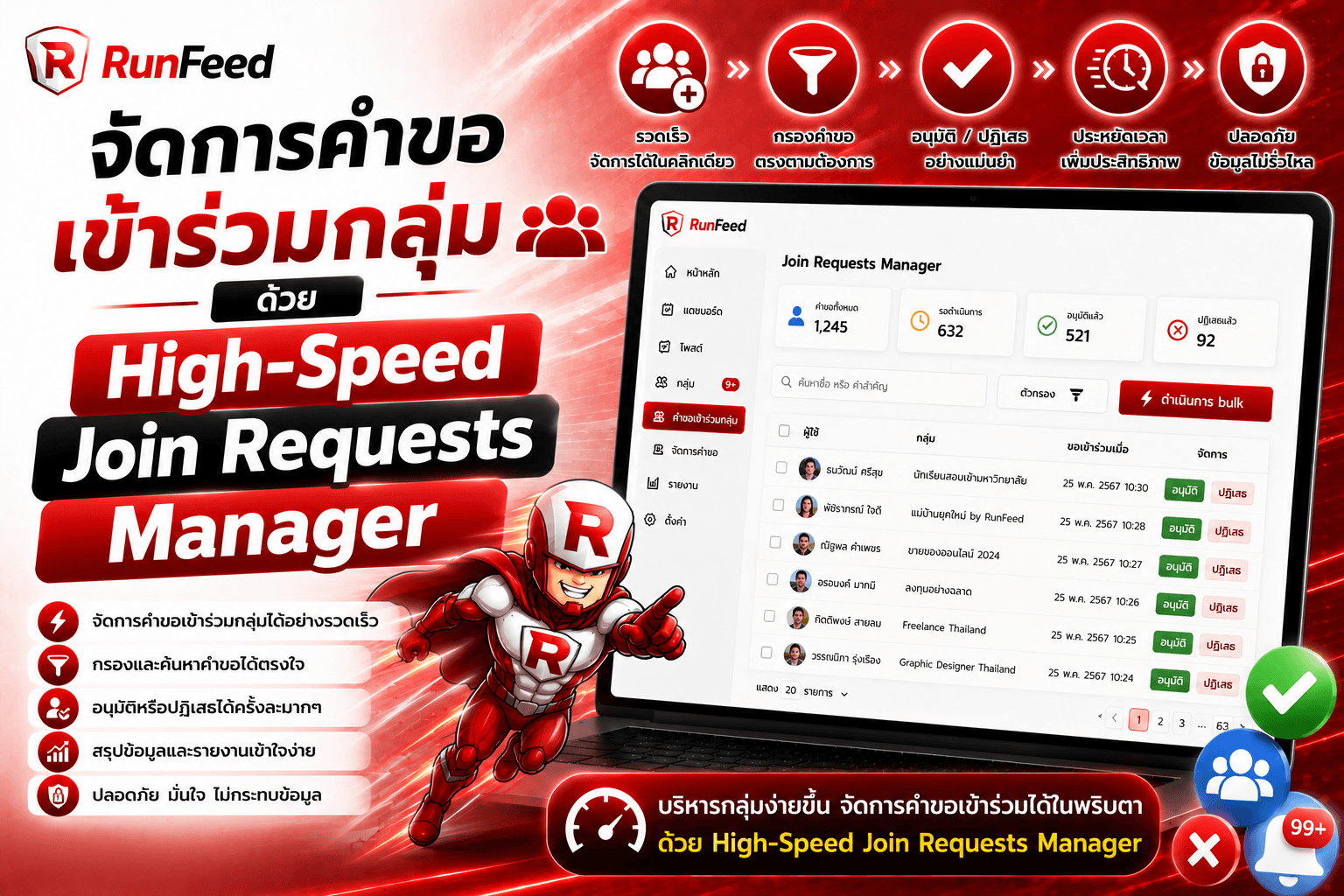 จัดการคำขอเข้าร่วมกลุ่มด้วย High-Speed Join Requests Manager
